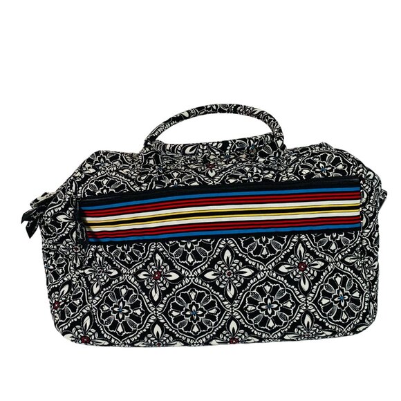 Vera Bradley Floral Grand Weekender Travel Bag Retro Stripes Adjustable Strap - Picture 14 of 16